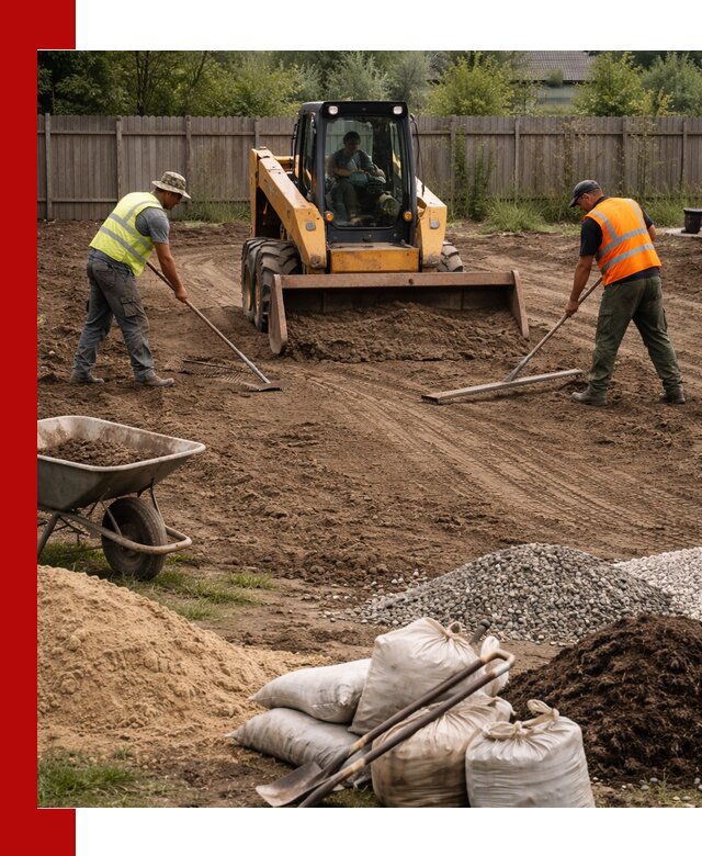 Выравнивание участка под строительство и благоустройство в Кингисеппе